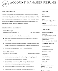 Account Manager Resume