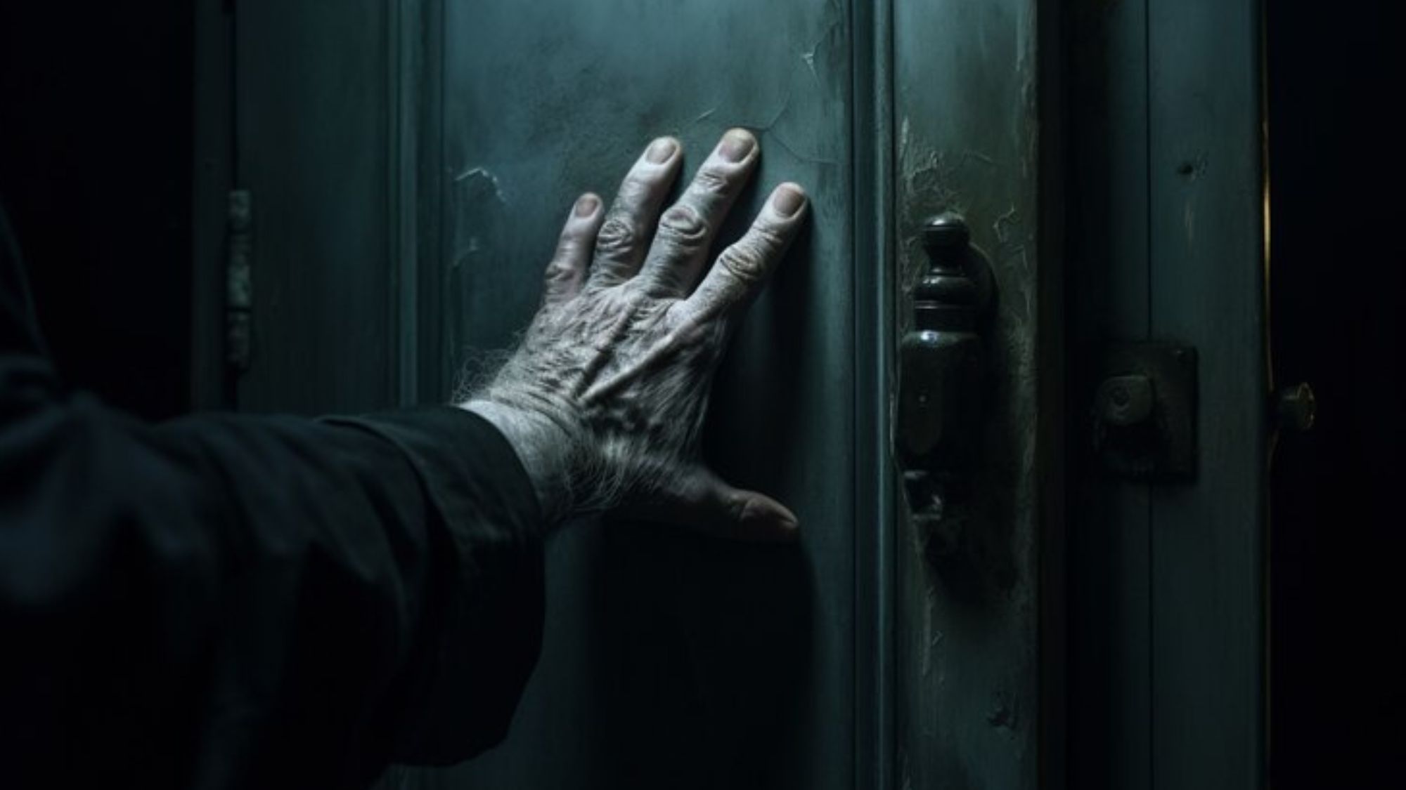 A burglar hand on a door symbolizing rental property security importance