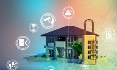 A digital house symbolizing latest technologies on premises safety